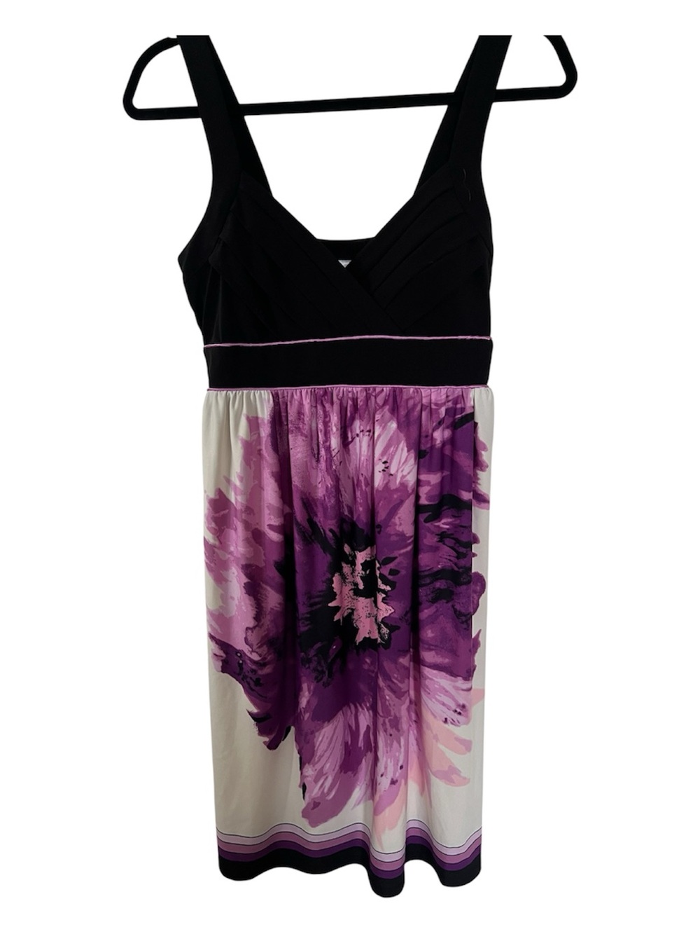 Y2K Black and Purple Floral Sleeveless Women's Dress